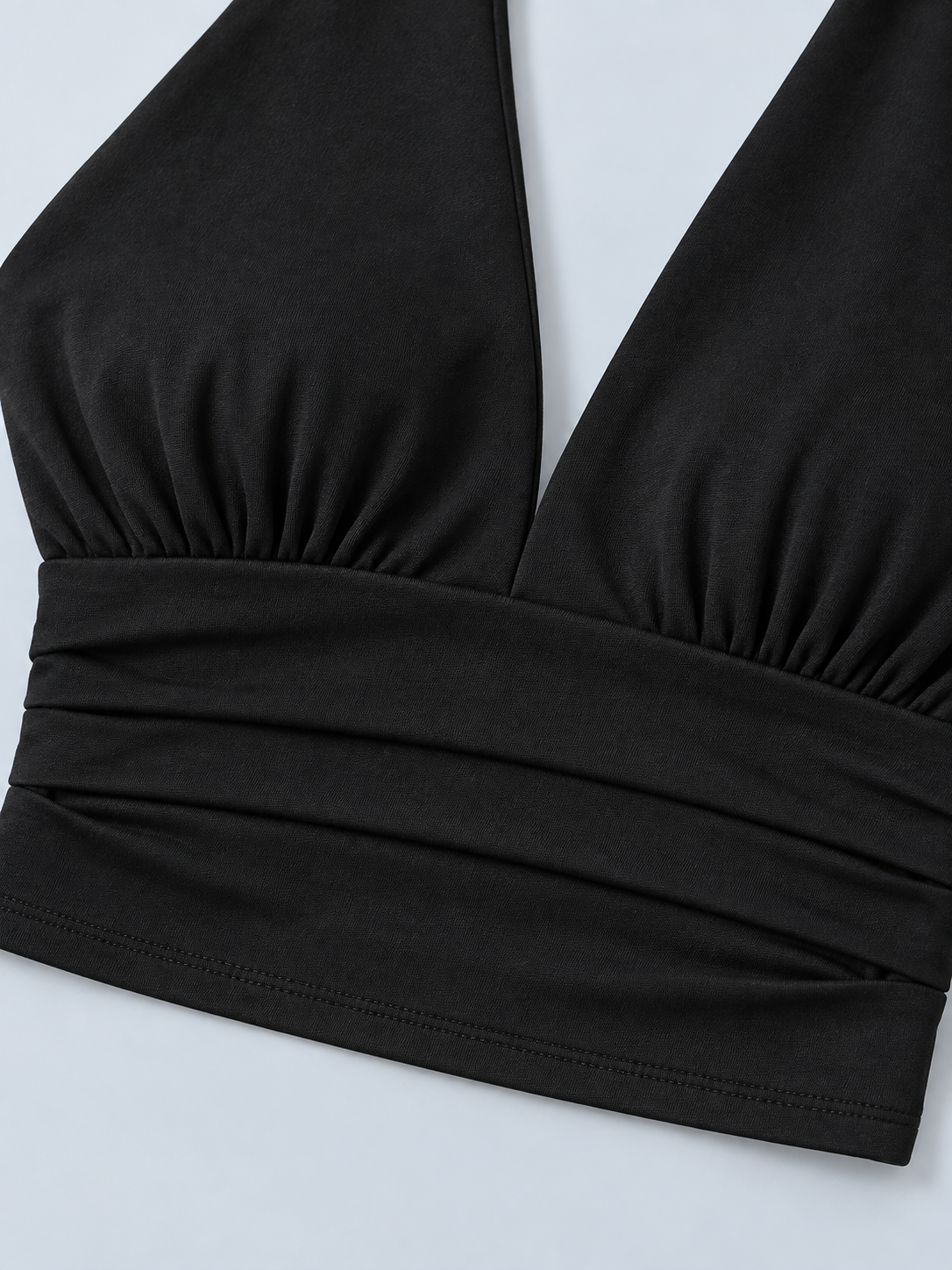 PLUNGE — Plunging halter top