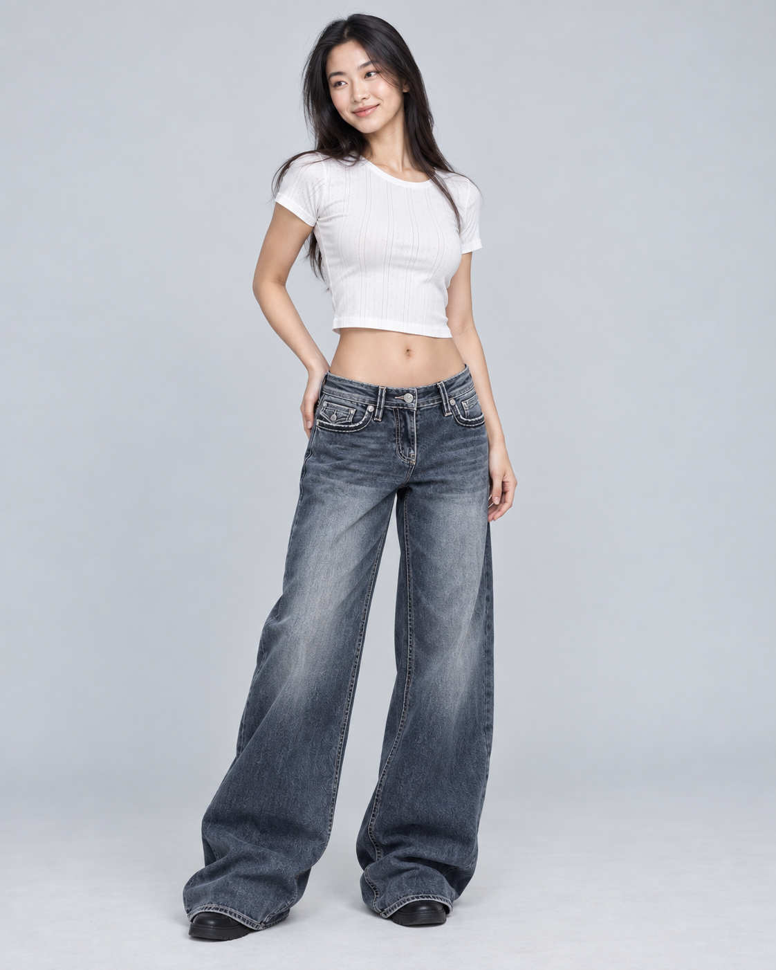 POCKETS — Relaxed cargo jeans
