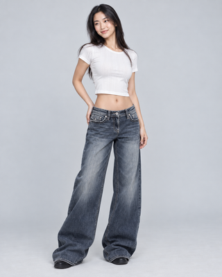 POCKETS — Relaxed cargo jeans