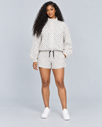 POINTILLE — Polka-dot top and shorts set — front view