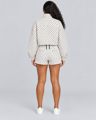 POINTILLE — Polka-dot top — back view