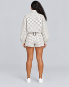 POINTILLE — Polka-dot shorts — back view