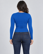 PURE — Fitted long-sleeve T-shirt — back view