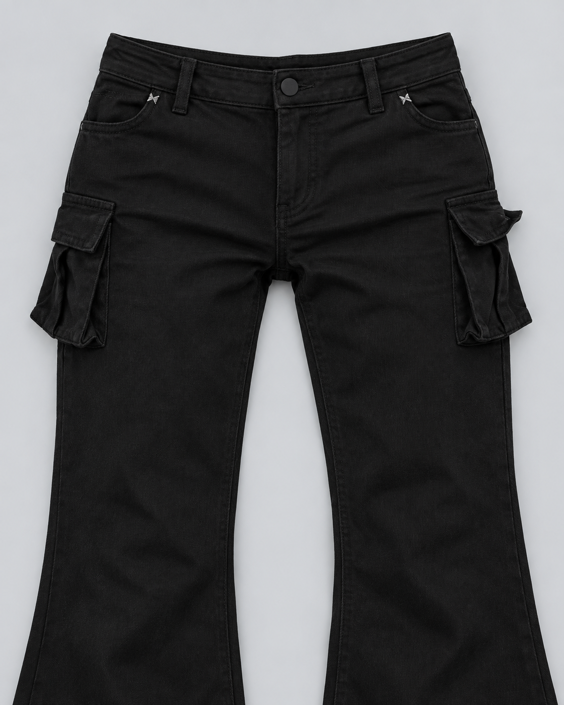 REBEL — Flared trousers with metal details