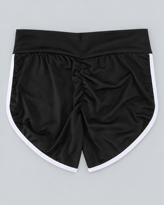 RETRO — Sports shorts with contrast piping — back view