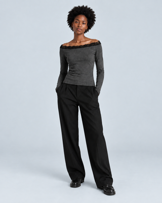 RIFF — Long-sleeved top with lace trim