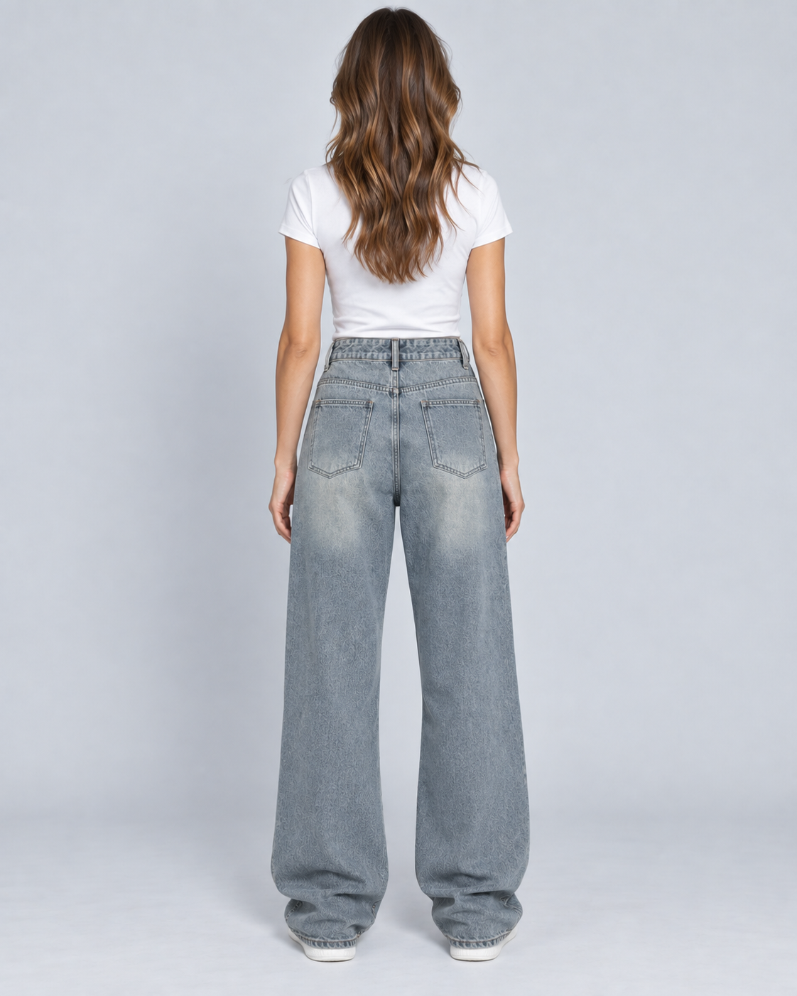 RIPPED — Relaxed distressed jeans — back view