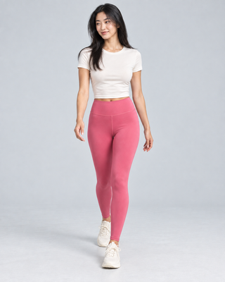 RISE — Solid-colour high-waisted leggings