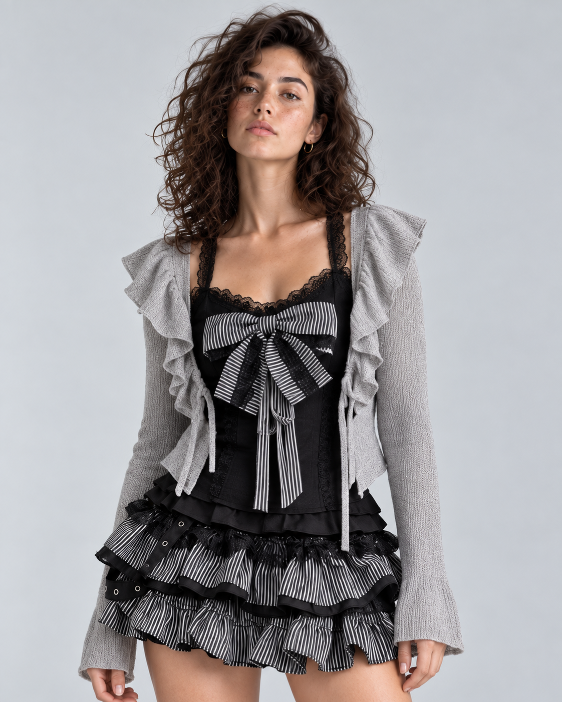 ROMANCE — Three-piece ruffle set