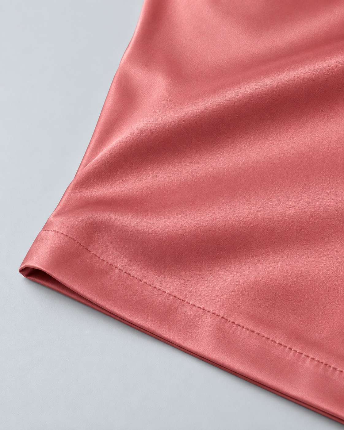 ROSA — Satin-look midi dress with lace-up back