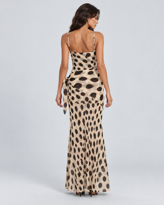 SAFARI — Animal-print strappy maxi dress