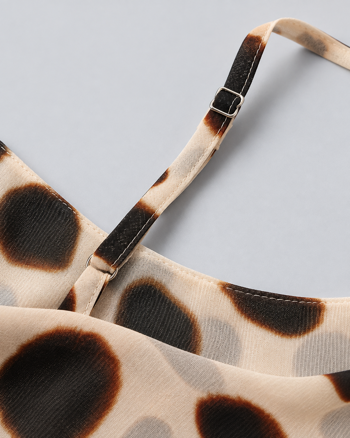 SAFARI — Animal-print strappy maxi dress