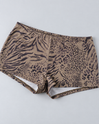 SAVANE — Leopard halter top and shorts set
