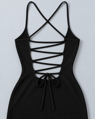 SENS — Strappy maxi dress with slit
