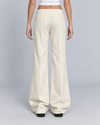 SIENNA — Wide-leg button-tab trousers — back view