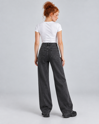 SKYE — Wide-leg jeans — back view