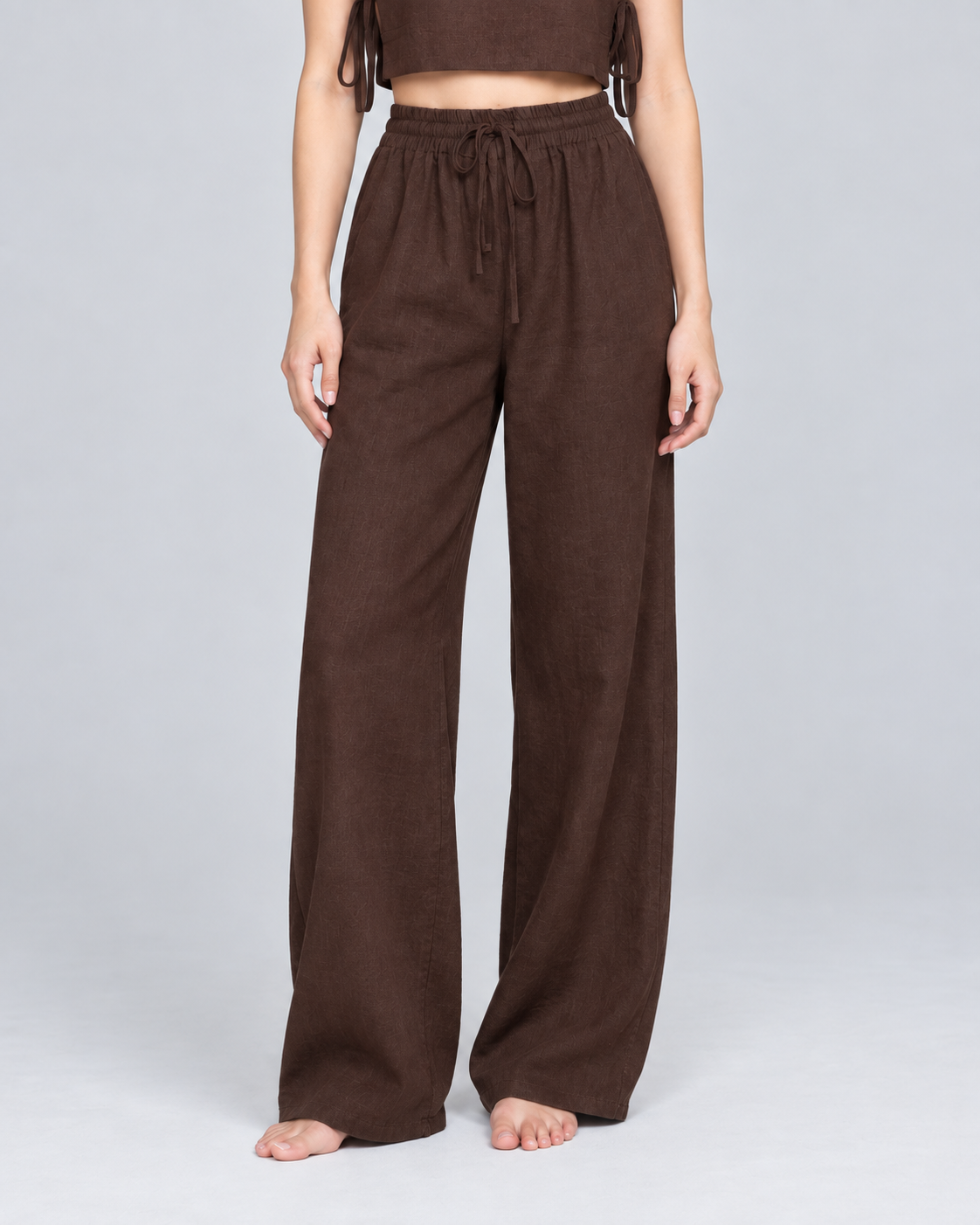 SOLSTICE — Top and wide-leg trousers set