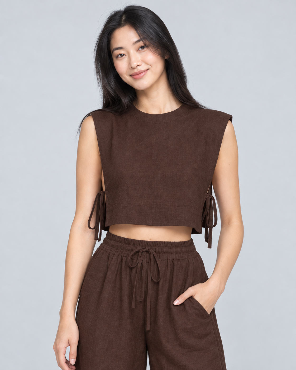 SOLSTICE — Top and wide-leg trousers set