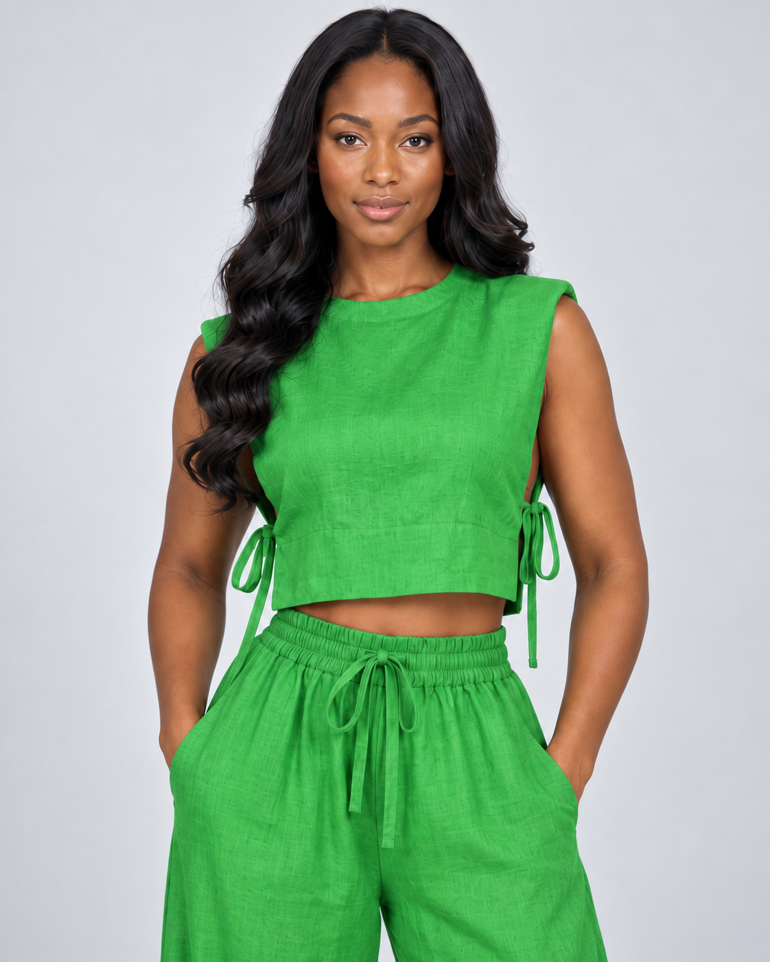 SOLSTICE — Top and wide-leg trousers set