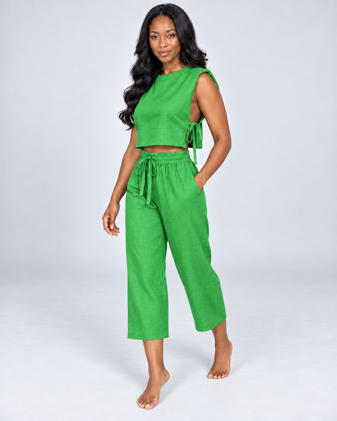 SOLSTICE — Top and wide-leg trousers set