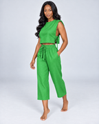SOLSTICE — Top and wide-leg trousers set