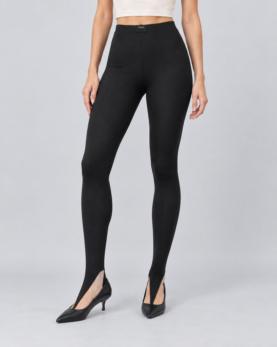 SPARK — Glitter-effect leggings — front view