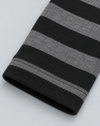 STATIC — Striped button-front crop top