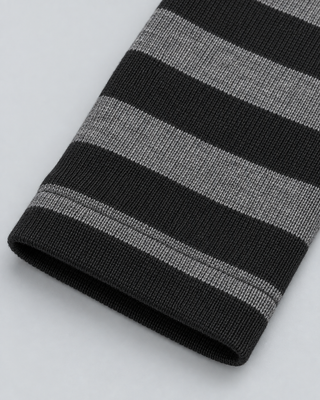 STATIC — Striped button-front crop top
