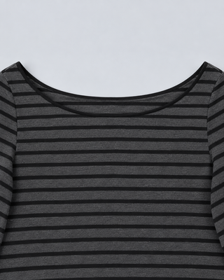 STRIPE — Long-sleeve striped top