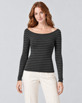 STRIPE — Long-sleeve striped top — front view