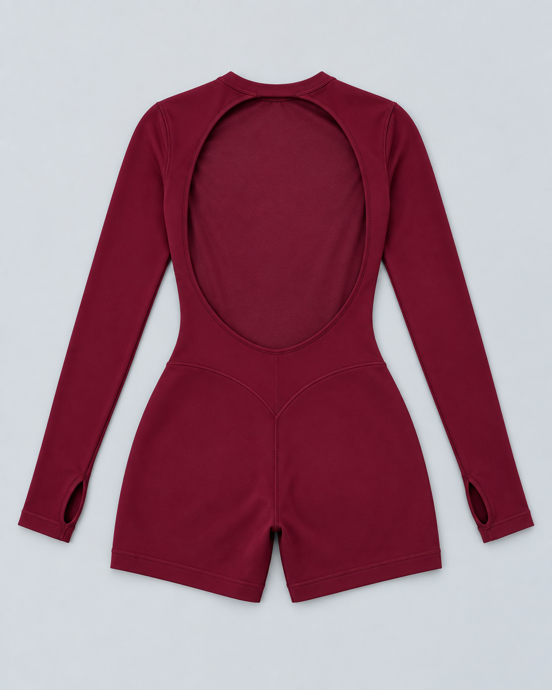 FORMA — Open-back long-sleeve playsuit — back view