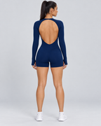 FORMA — Open-back long-sleeve playsuit — back view