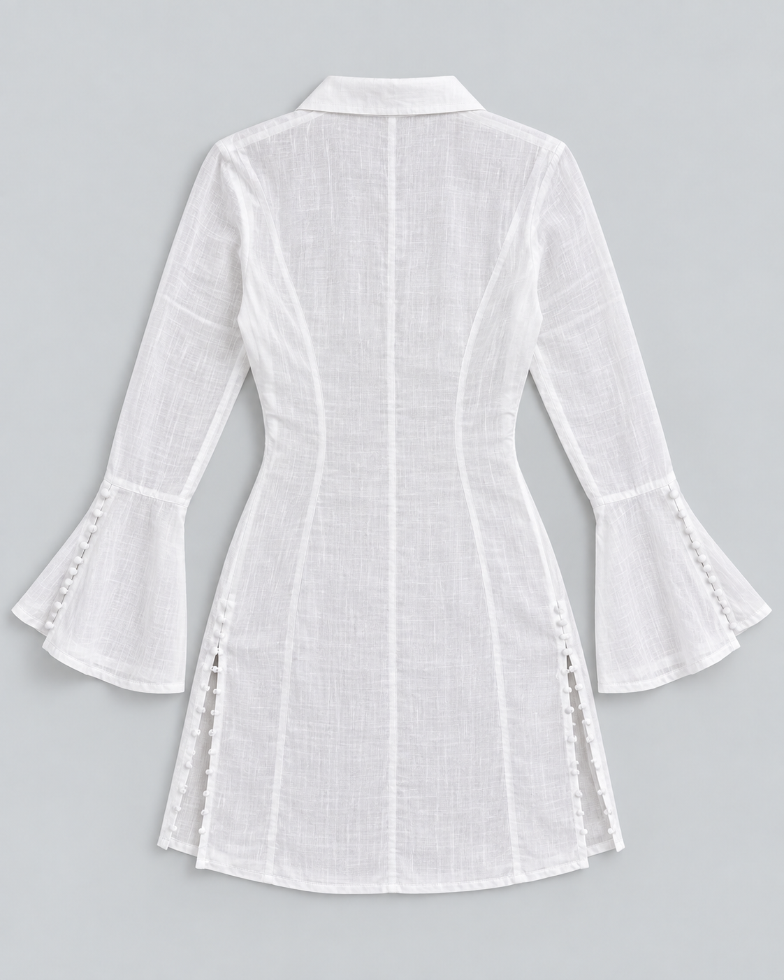 LINE — Tailliertes Mini-Hemdkleid — Rückansicht