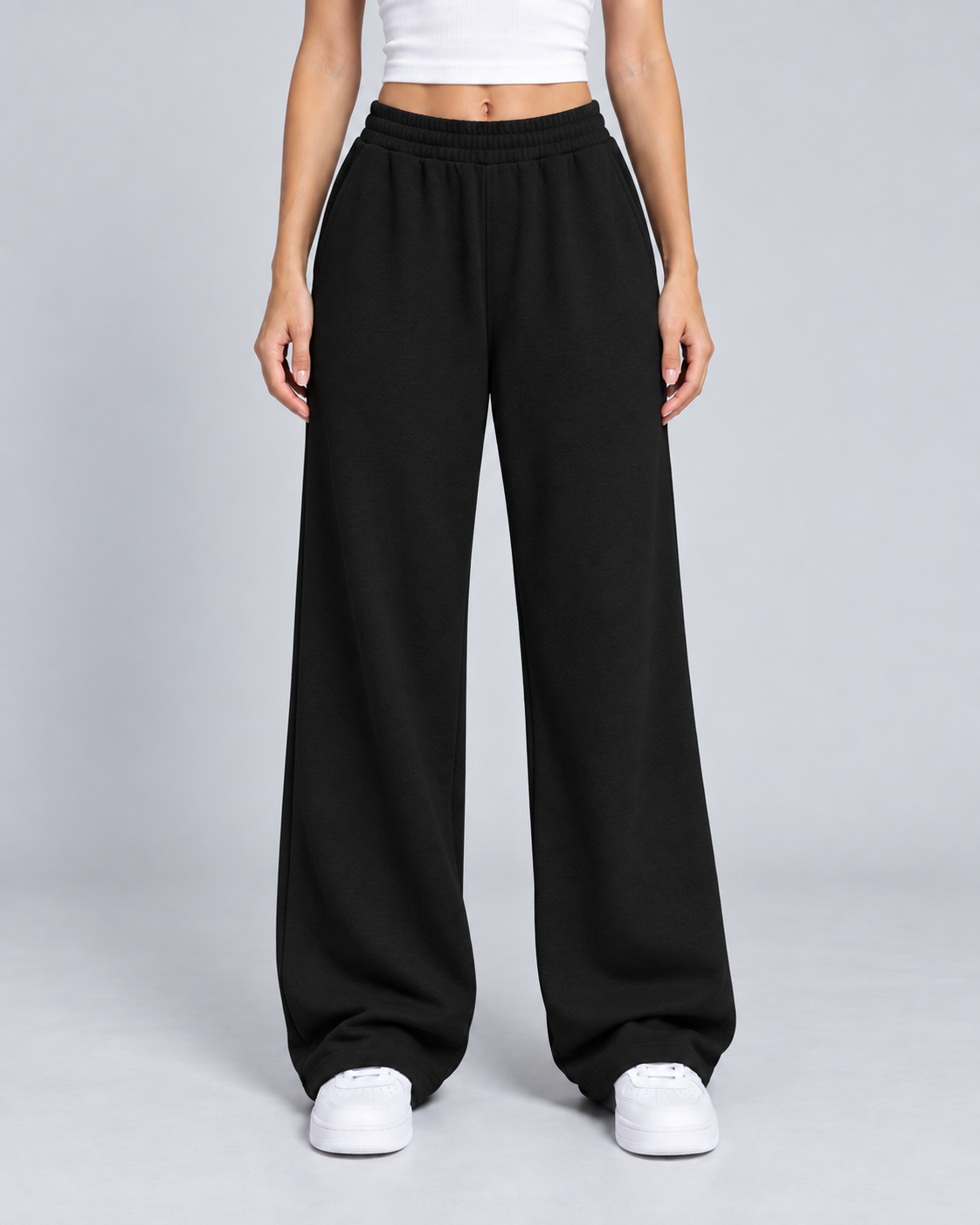 SUNDAY — Wide drawstring trousers — front view