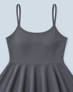 SWING — Flared short chemise with lace trim