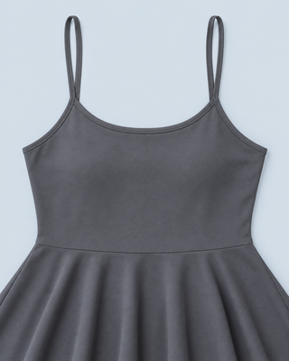 SWING — Flared short chemise with lace trim