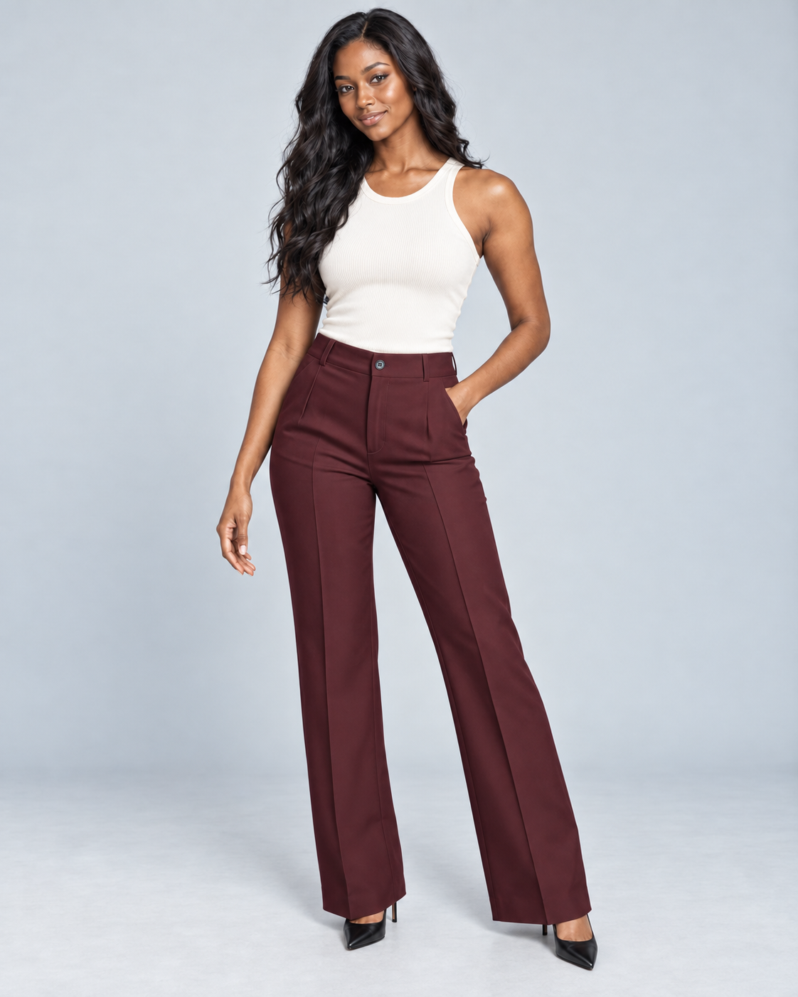 TAILOR — High-waisted straight-leg trousers