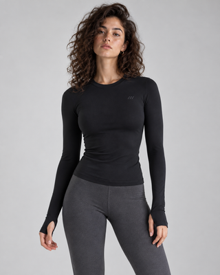 TEMPO — Long-sleeved sports top — front view