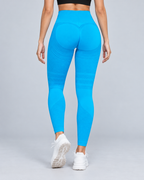 TEXTURE — Textured high-waist leggings — back view