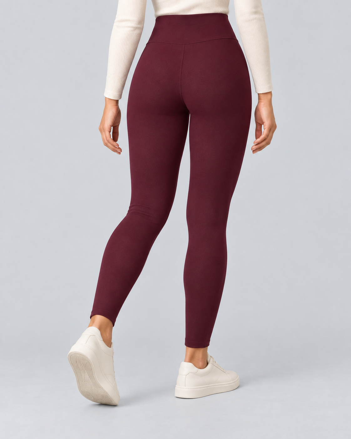 THERMA — Lined high-waisted leggings — back view