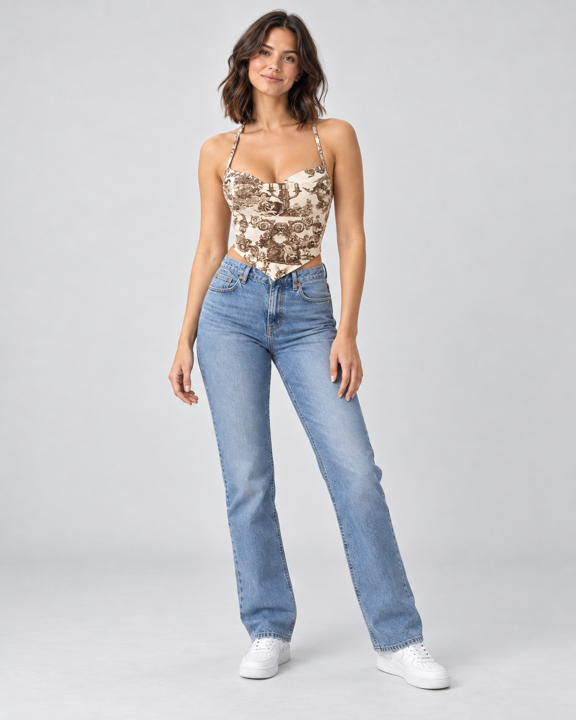 TOILE — Printed tie-back cami