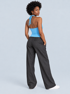 TRIANGLE — V-neck halter top — back view