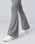 V — Flared pants with V-shaped waist