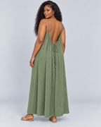 VACANCE — Loose strappy maxi dress — back view
