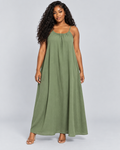 VACANCE — Loose strappy maxi dress — front view