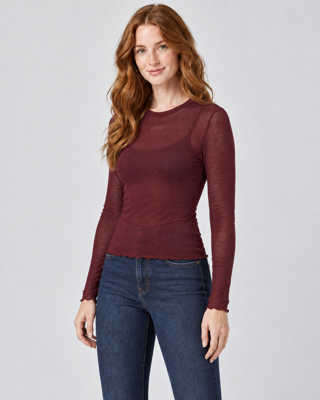 VEIL — Fine-knit long-sleeved top