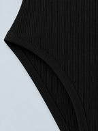 VELA — Halter bodysuit with side cut-outs