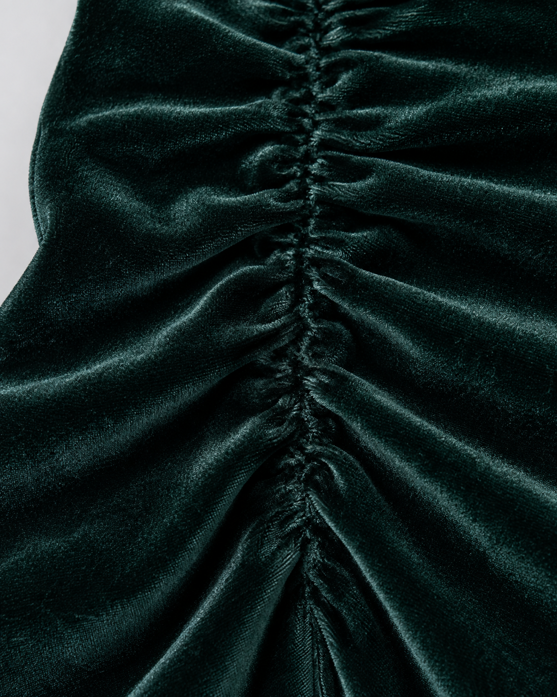VELORA — Asymmetric velvet midi dress