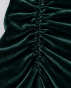VELORA — Asymmetric velvet midi dress
