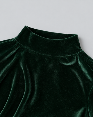 VELVET — Ruched velvet dress